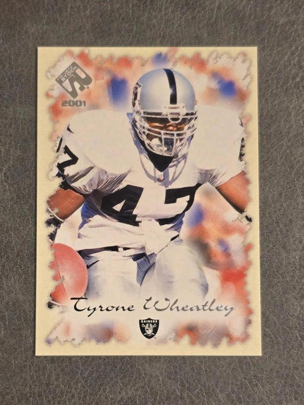 2001 Private Stock #73 Tyrone Wheatley Football Card